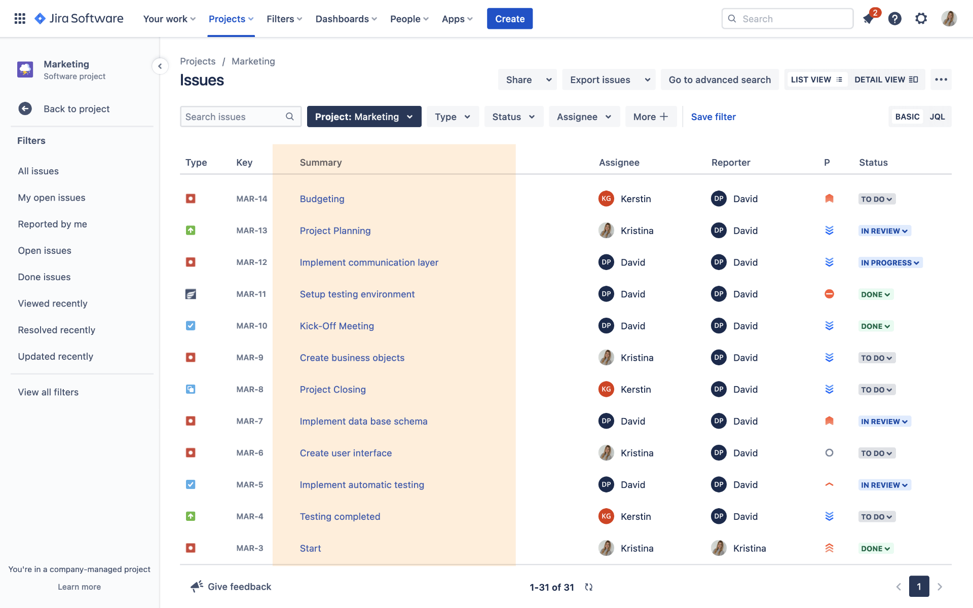 Jira-Software-Issues-List-Combined-with-Planforge
